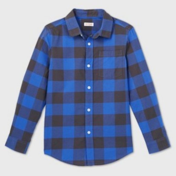Poplin Checkered Button-Down Shirt - Cat & Jack